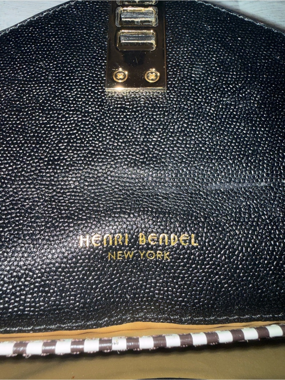 Henri Bendel Black Leather Envelope Wallet - Black - Picture 2 of 7